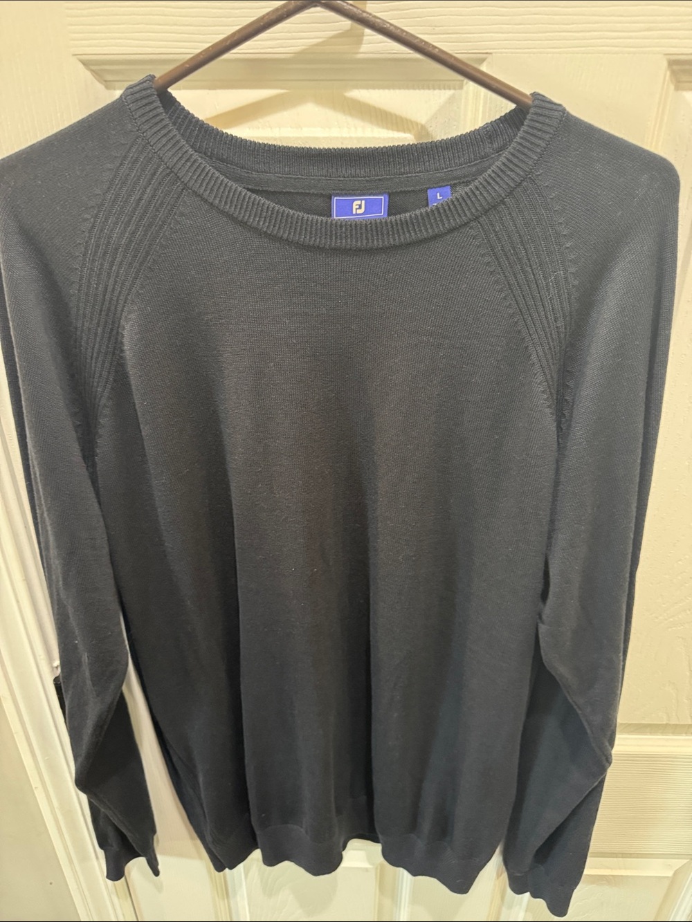 FootJoy Men's Black Crewneck Golf Sweater